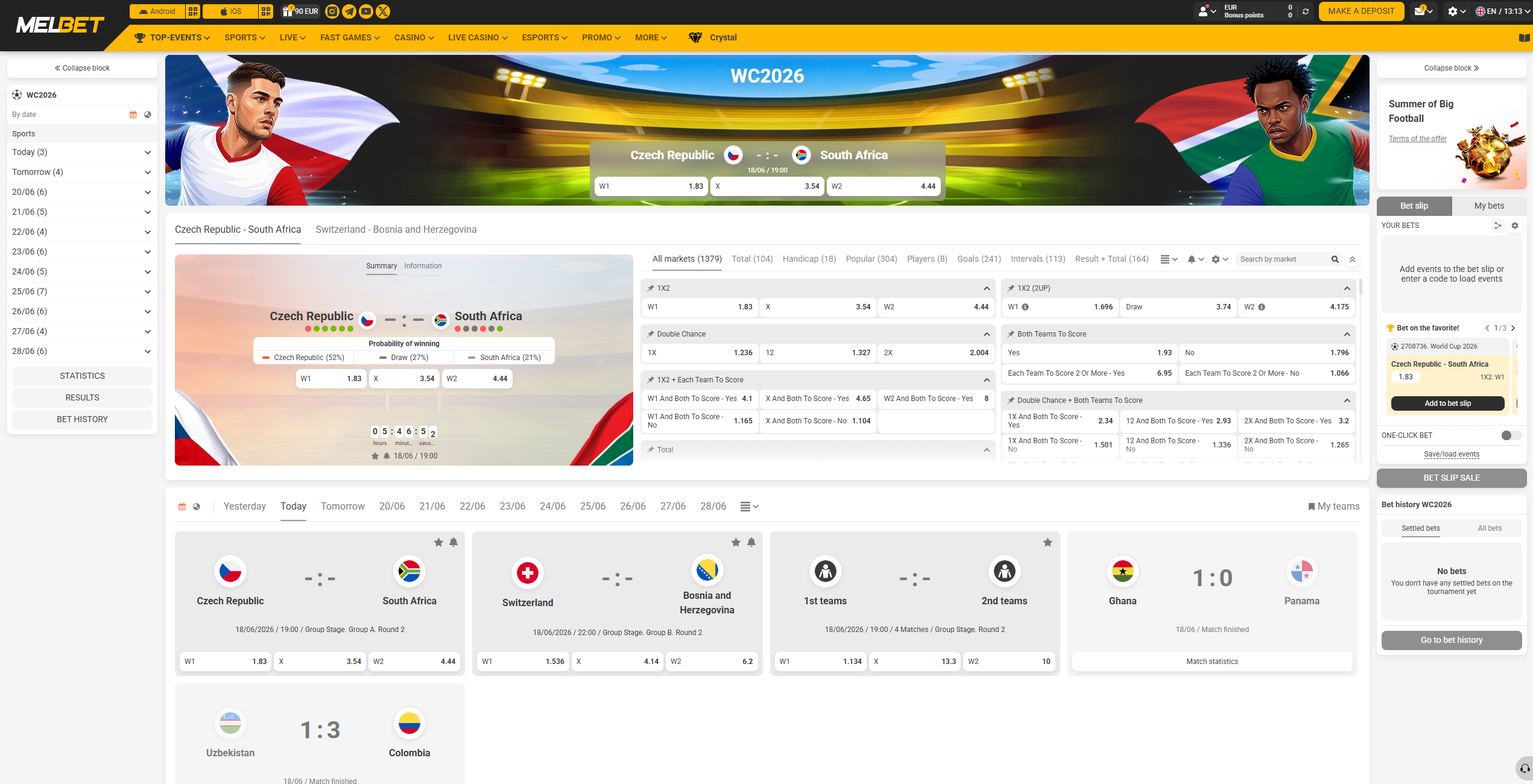 Inside the MelBet Sportsbook