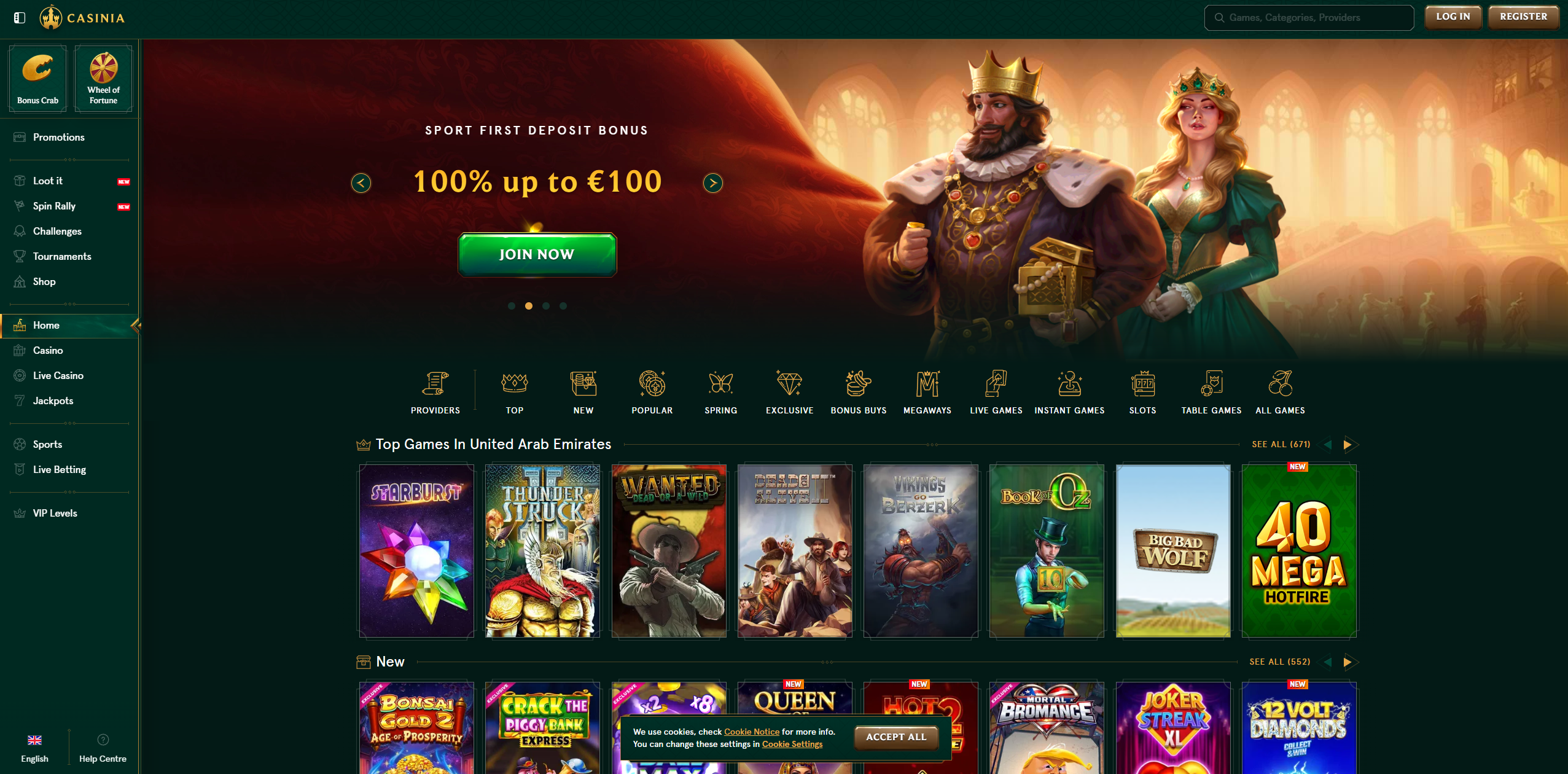 Casinia casina homepage