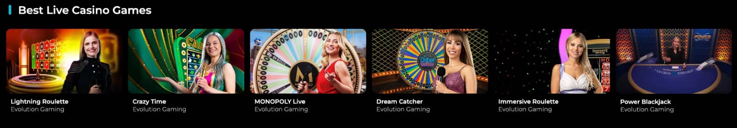 Live dealer games at FestivalPlay online casino