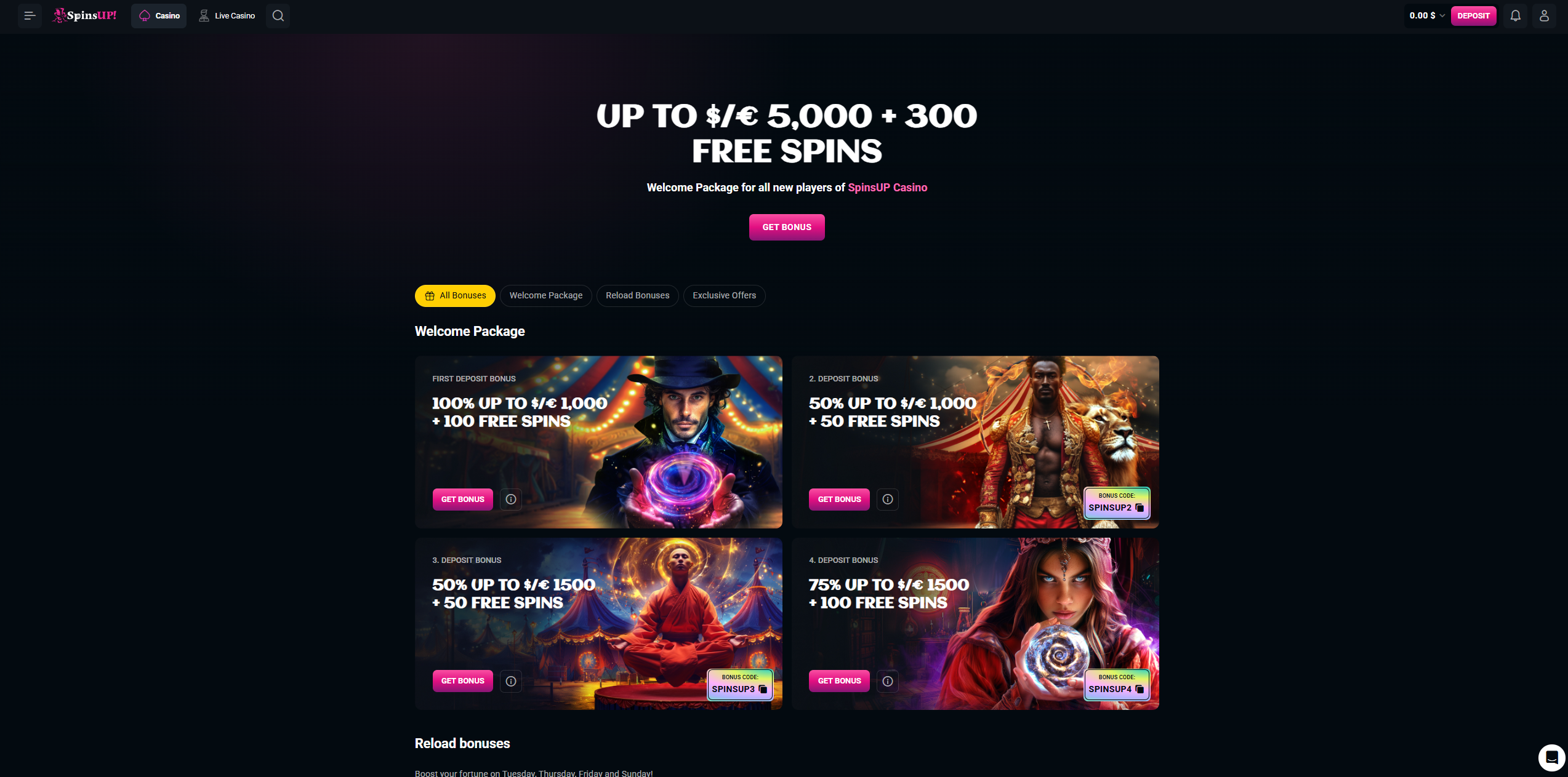 Welcome Package, Weekly Deals, and Everything In Between