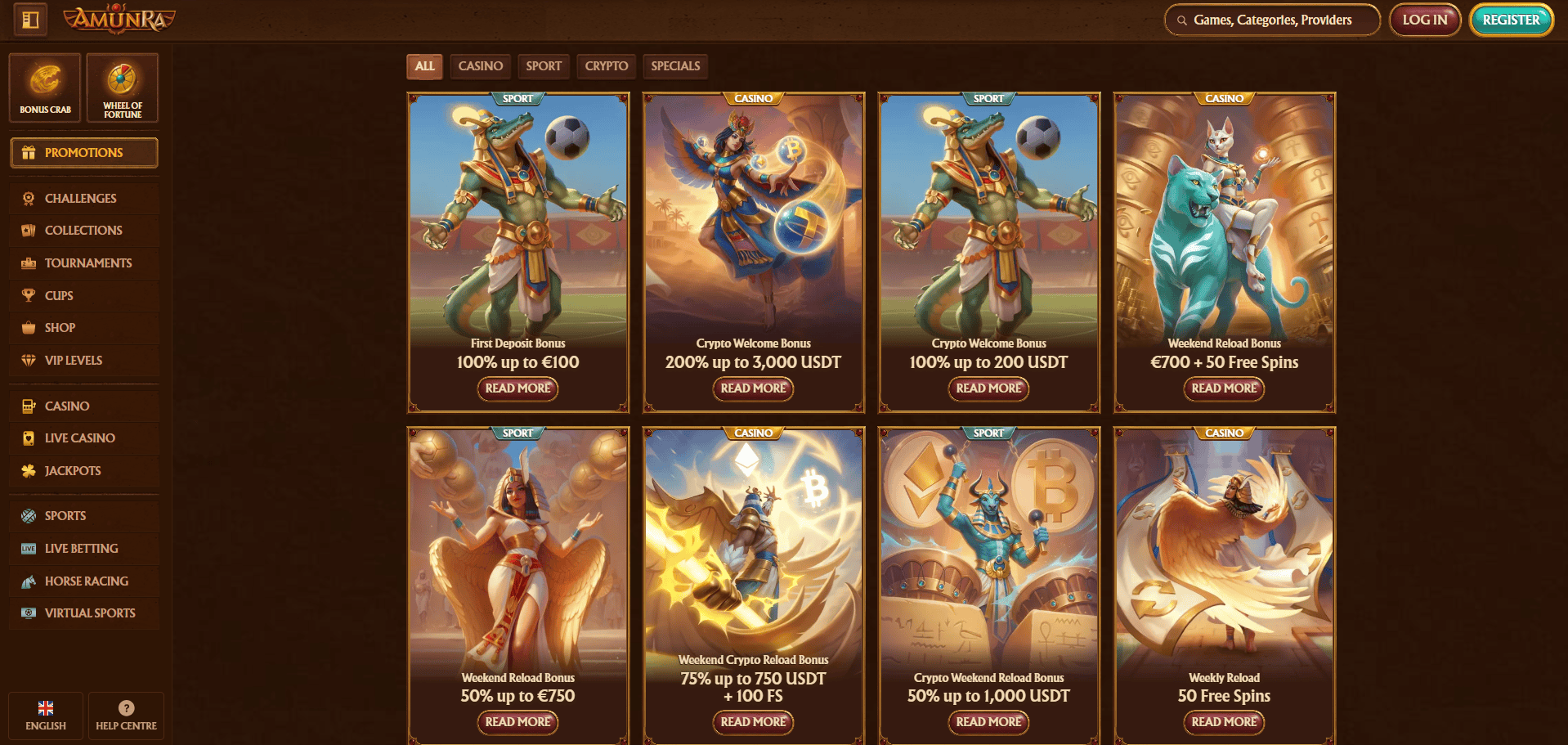 Bonuses and Promotions at AmunRa