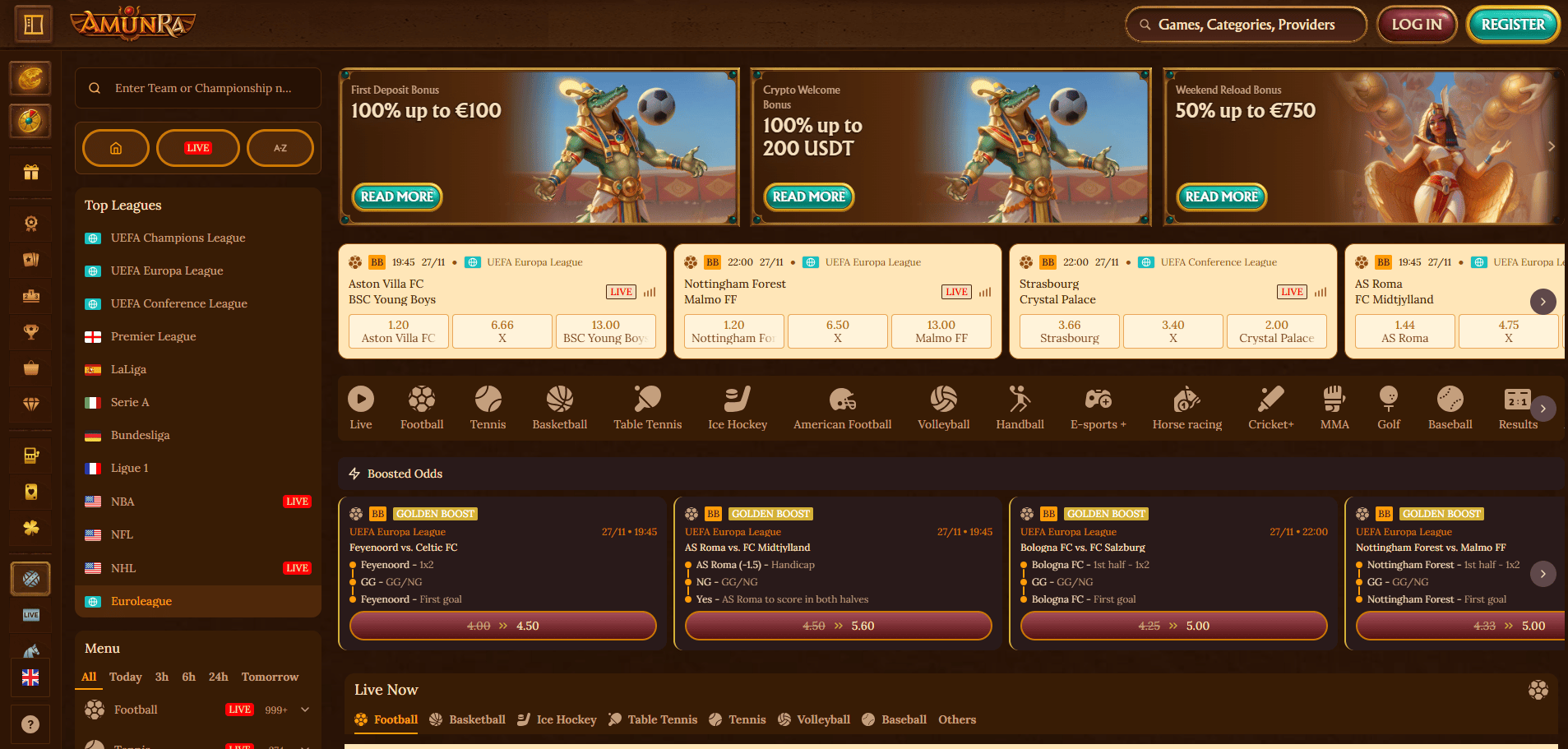 AmunRa Sportsbook Overview