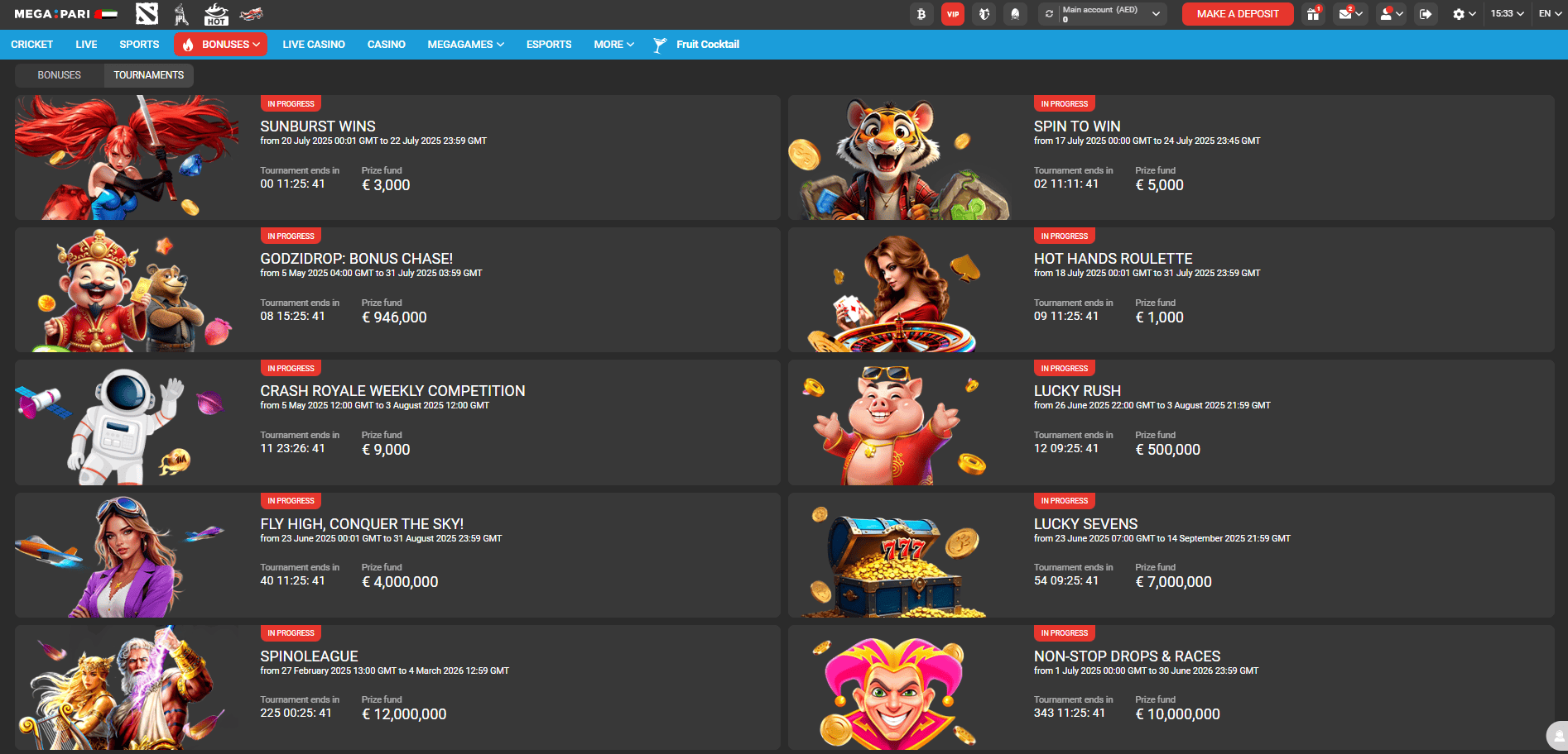Tournaments and Lotteries