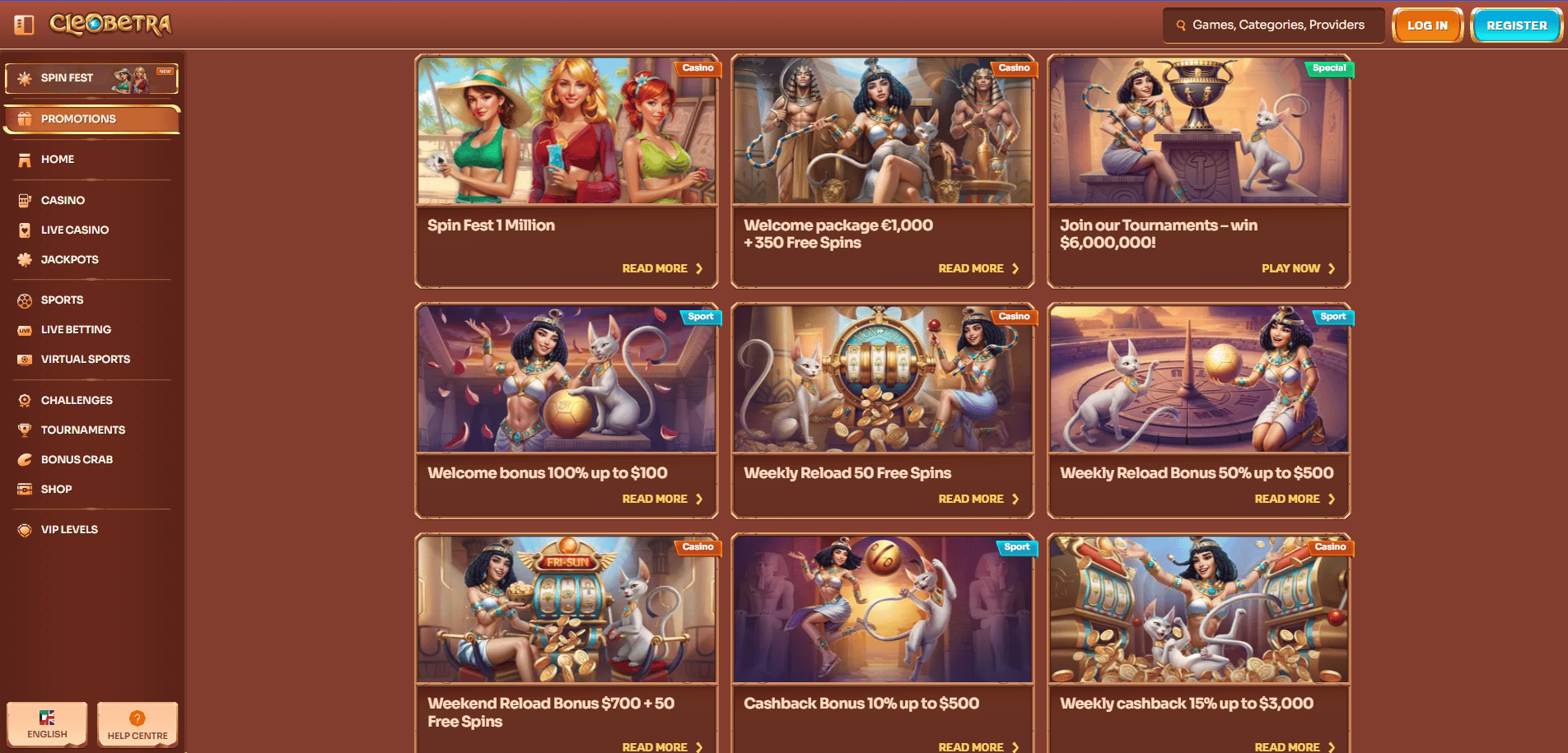 Bonuses and Promotions at Cleobetra