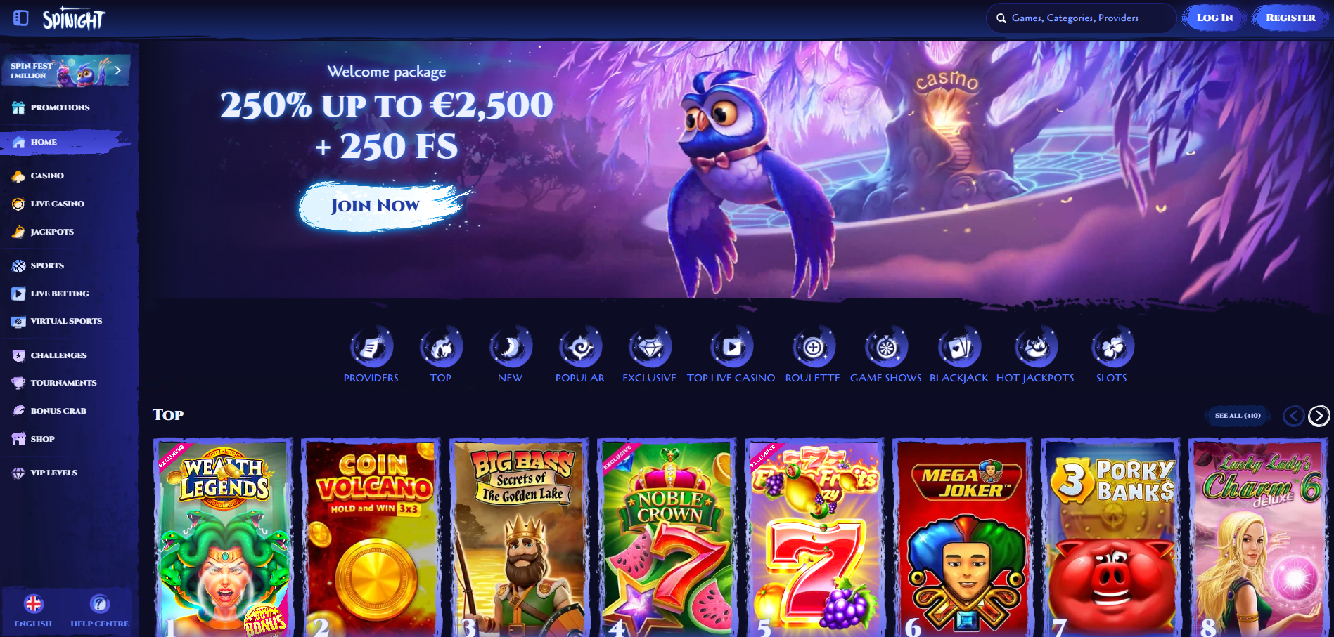 SpiNight homepage