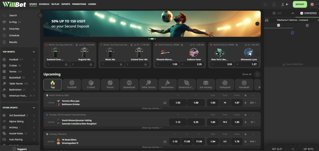 Sportsbook Overview WillBet 