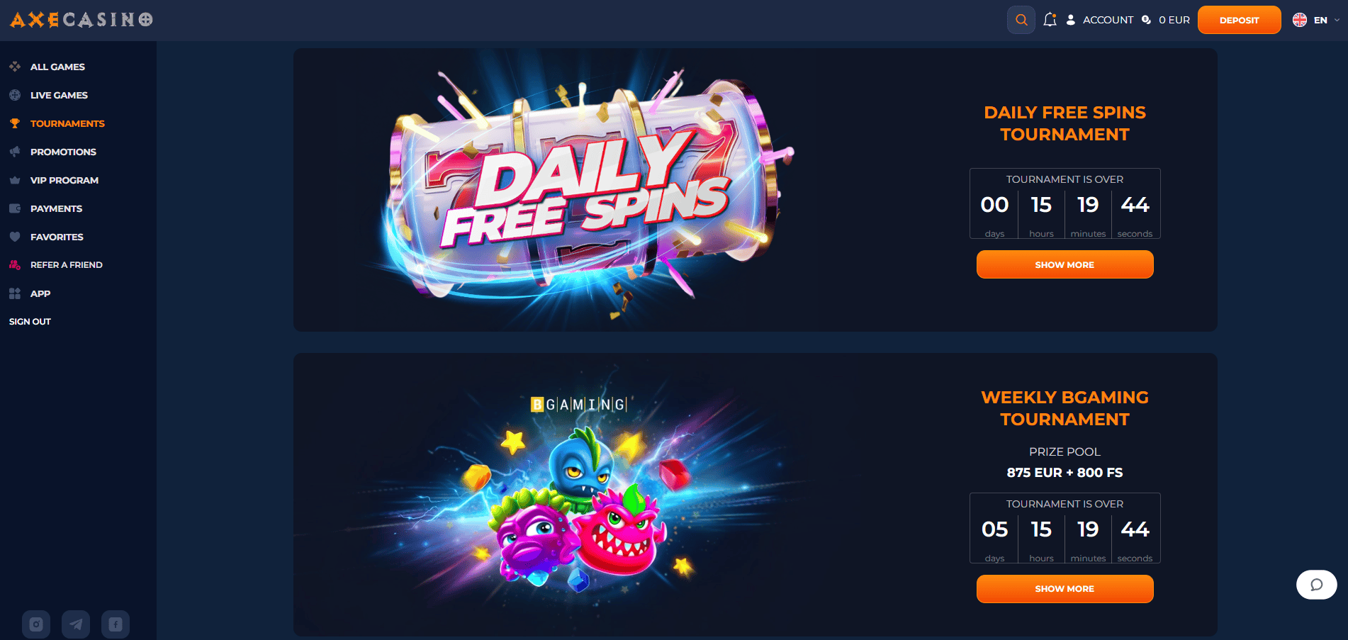 Tournaments and Lotteries