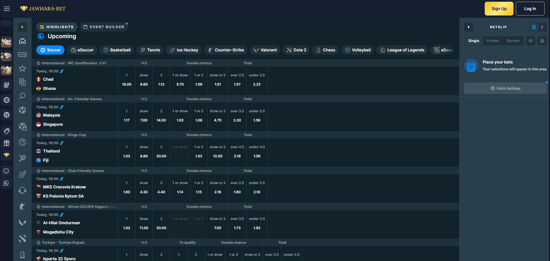 JawharaBet Sportsbook Overview