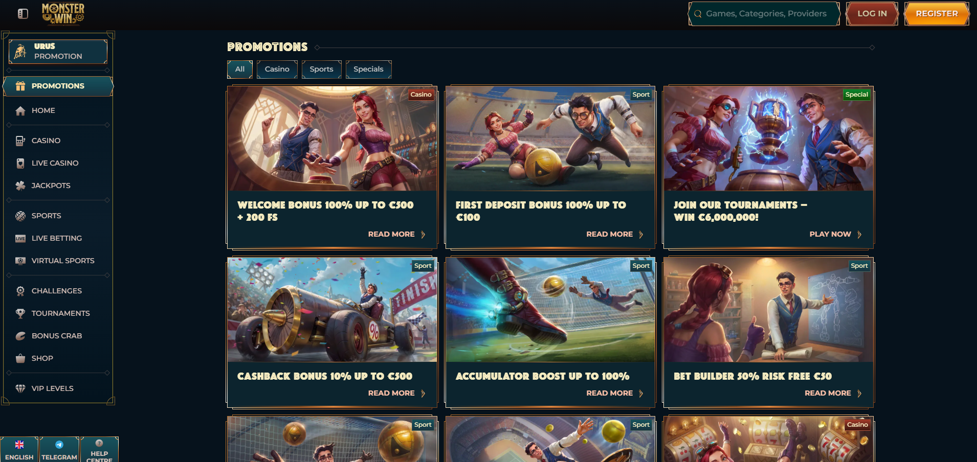 Bonuses and Promotions at MonsterWin