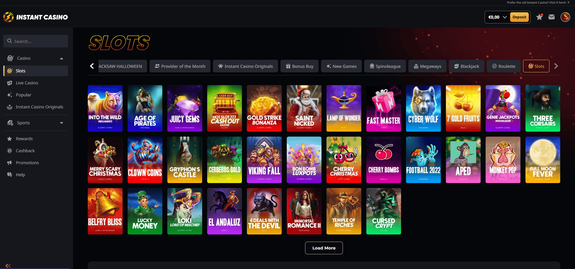 The Instant Casino Game Library