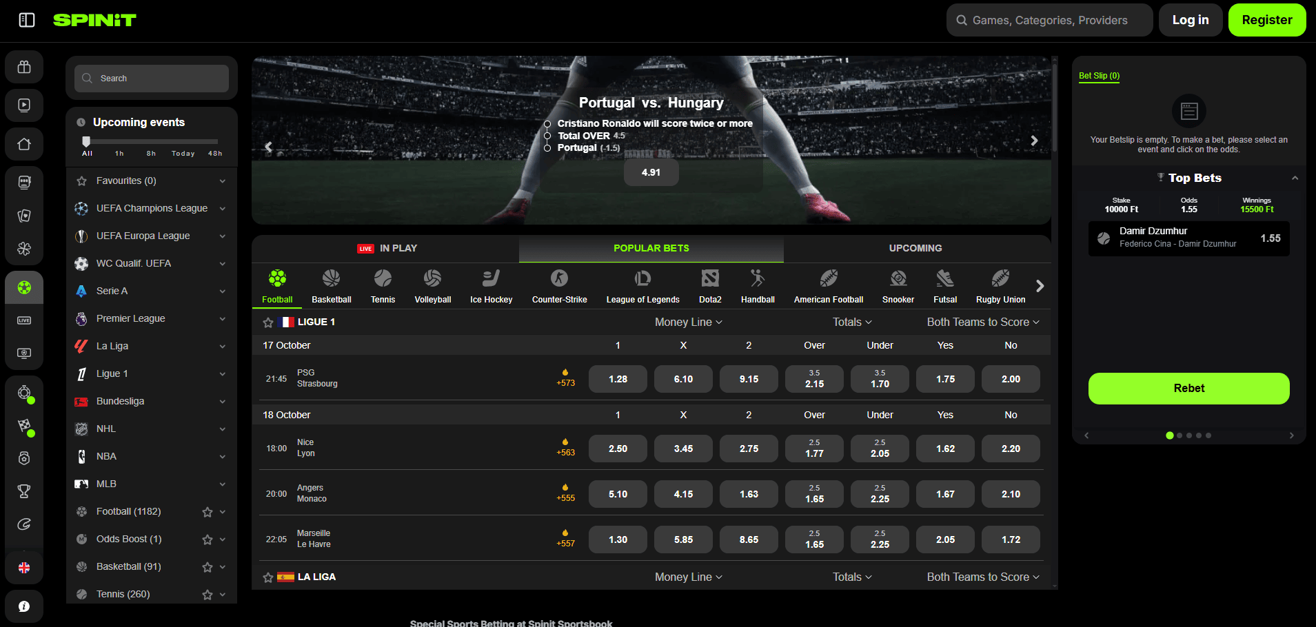 Spinit Sportsbook Overview