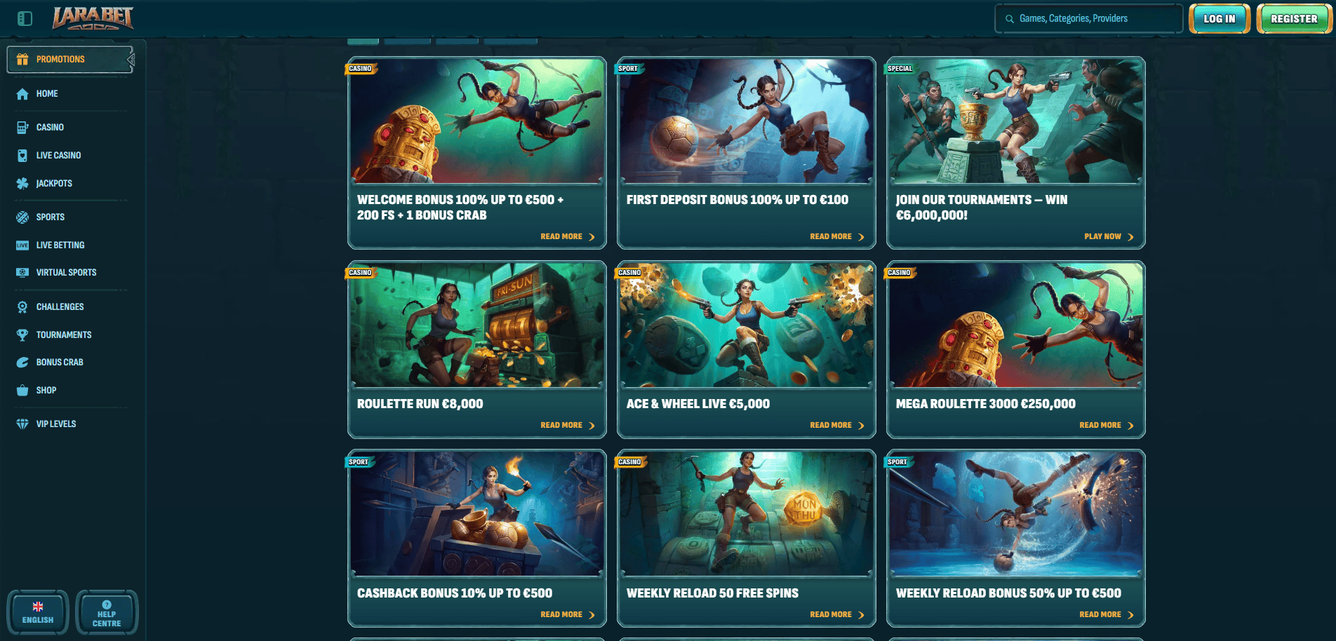 Bonuses and Promotions at Larabet