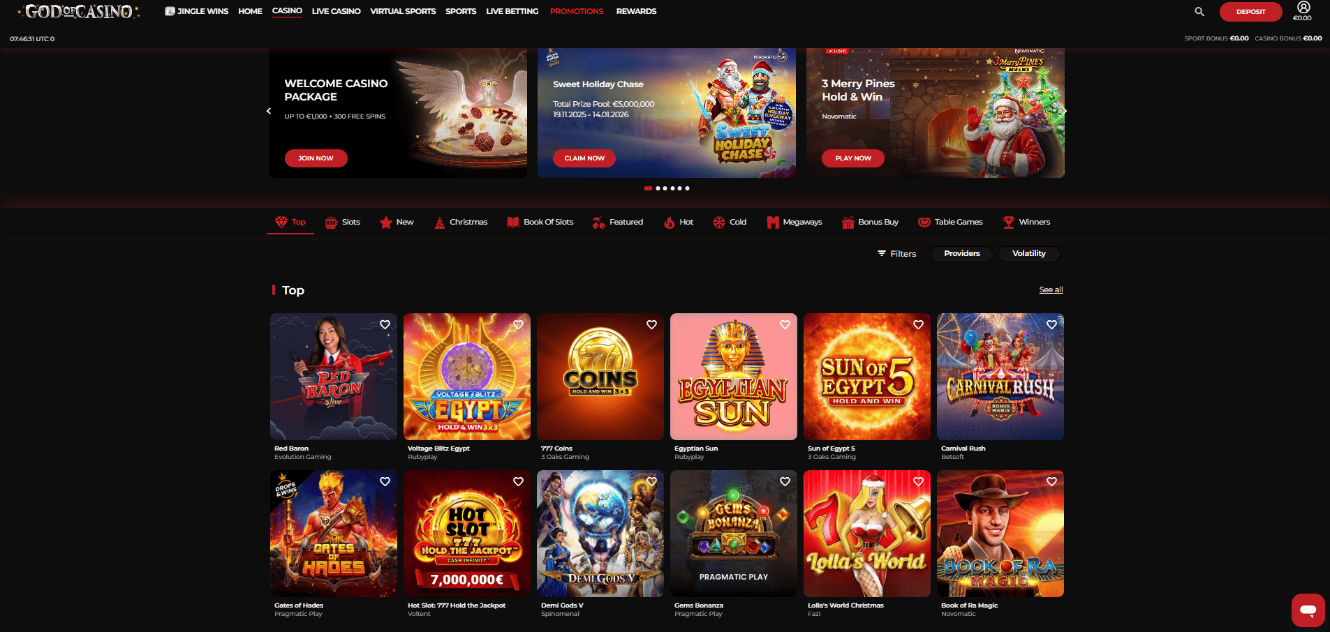 Game Selection: Slots, Live Casino, and More