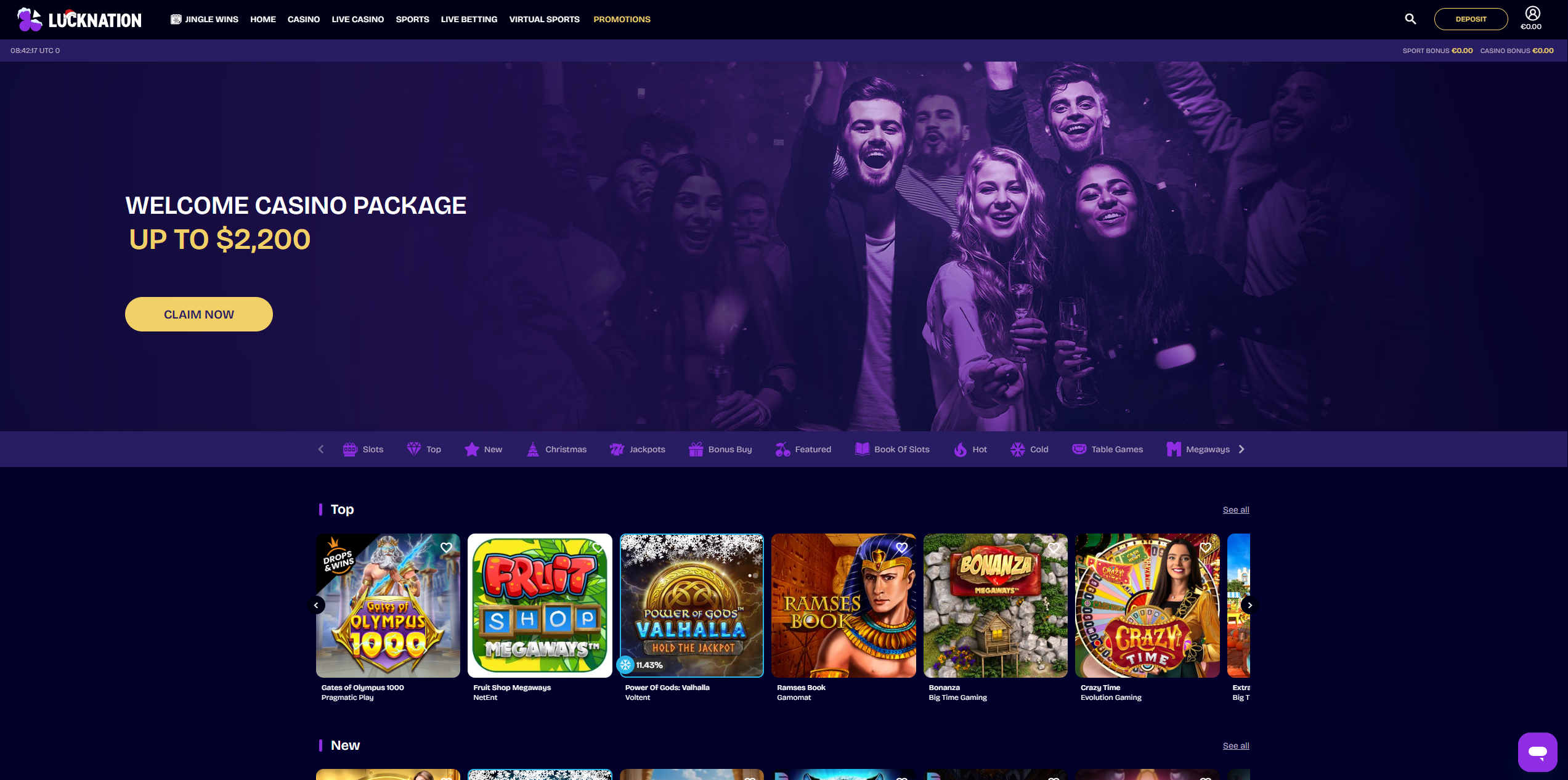 LuckNation Casino ho,epage