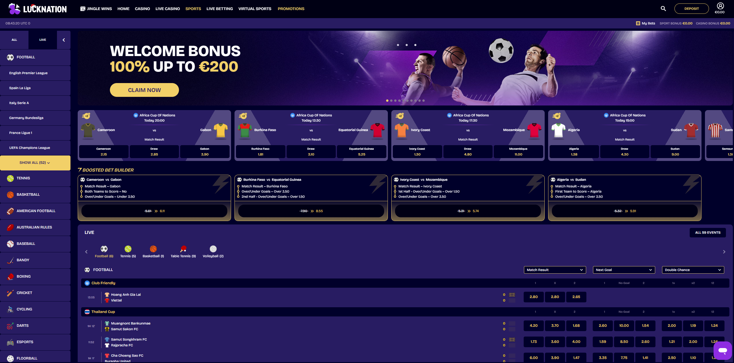 Sports Betting at LuckNation