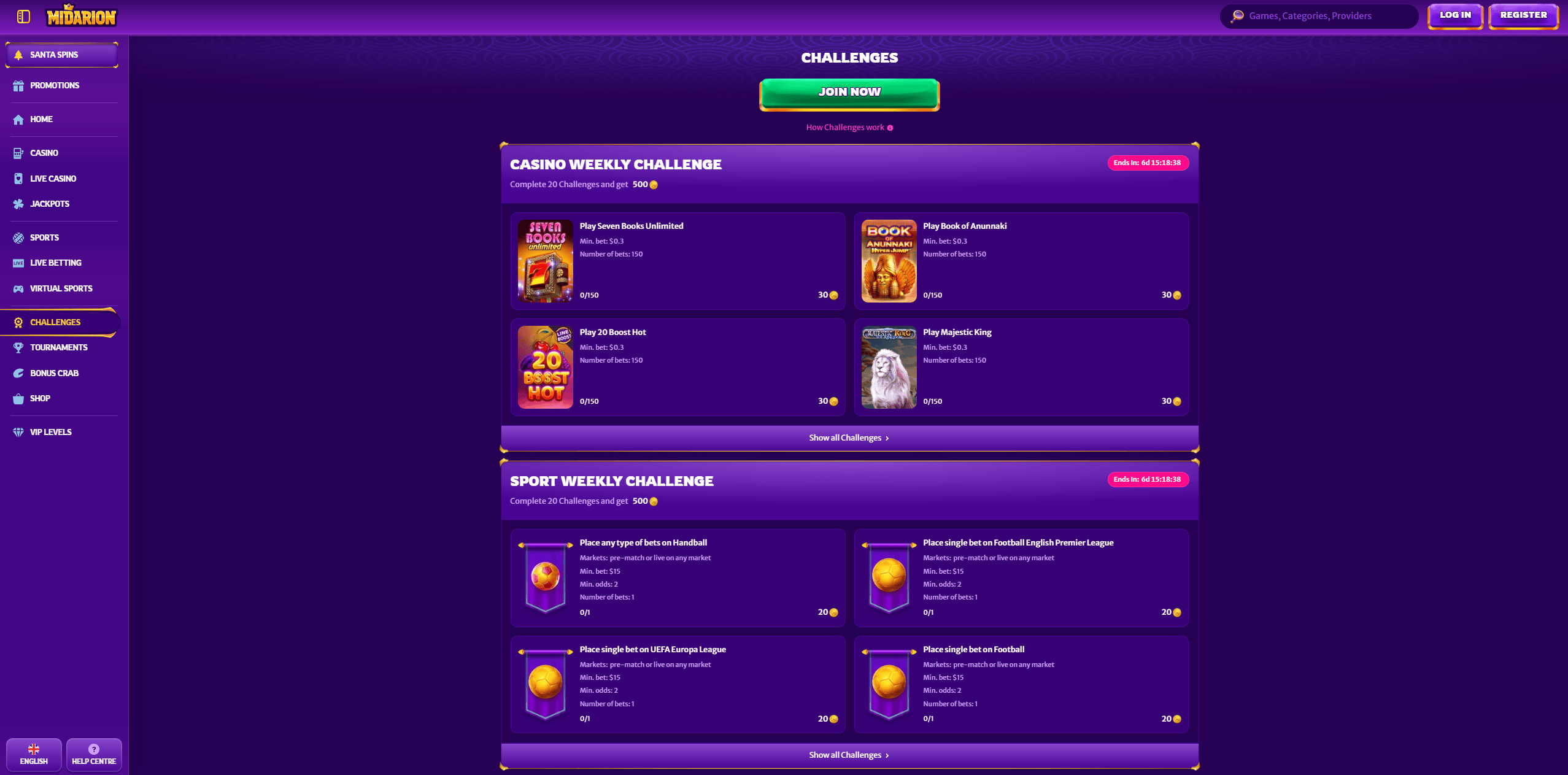 Challenges and Collections System