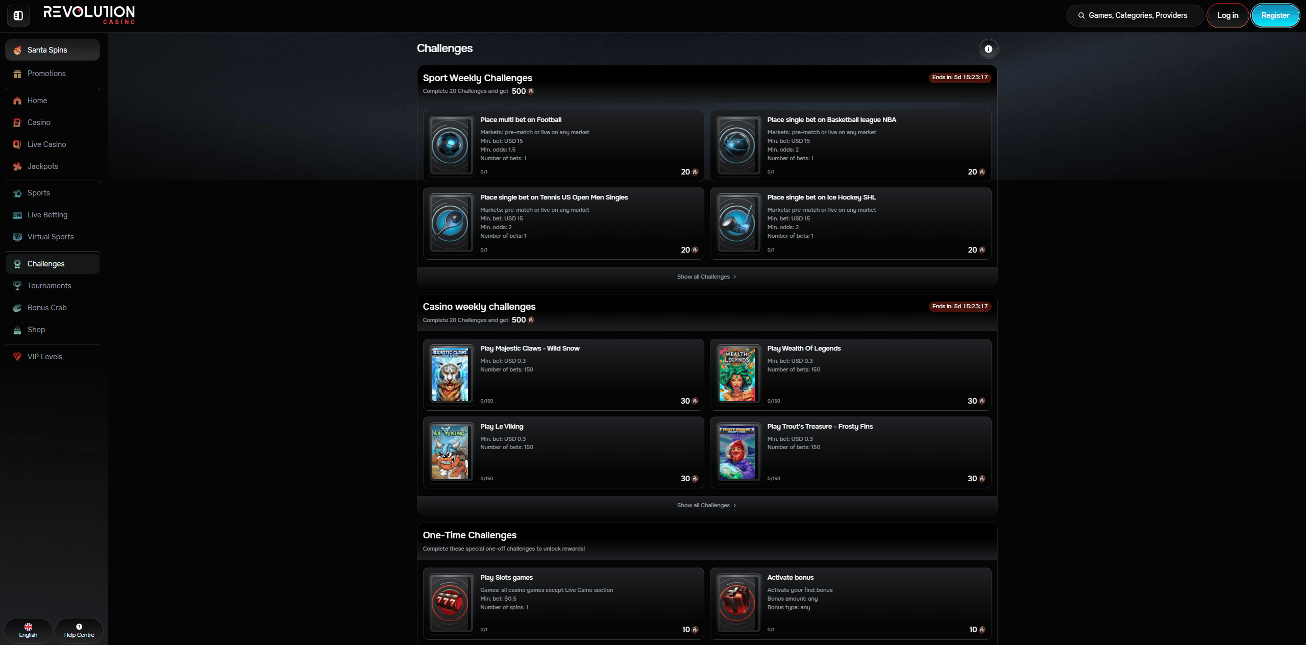 Challenges and Collections at Revolution