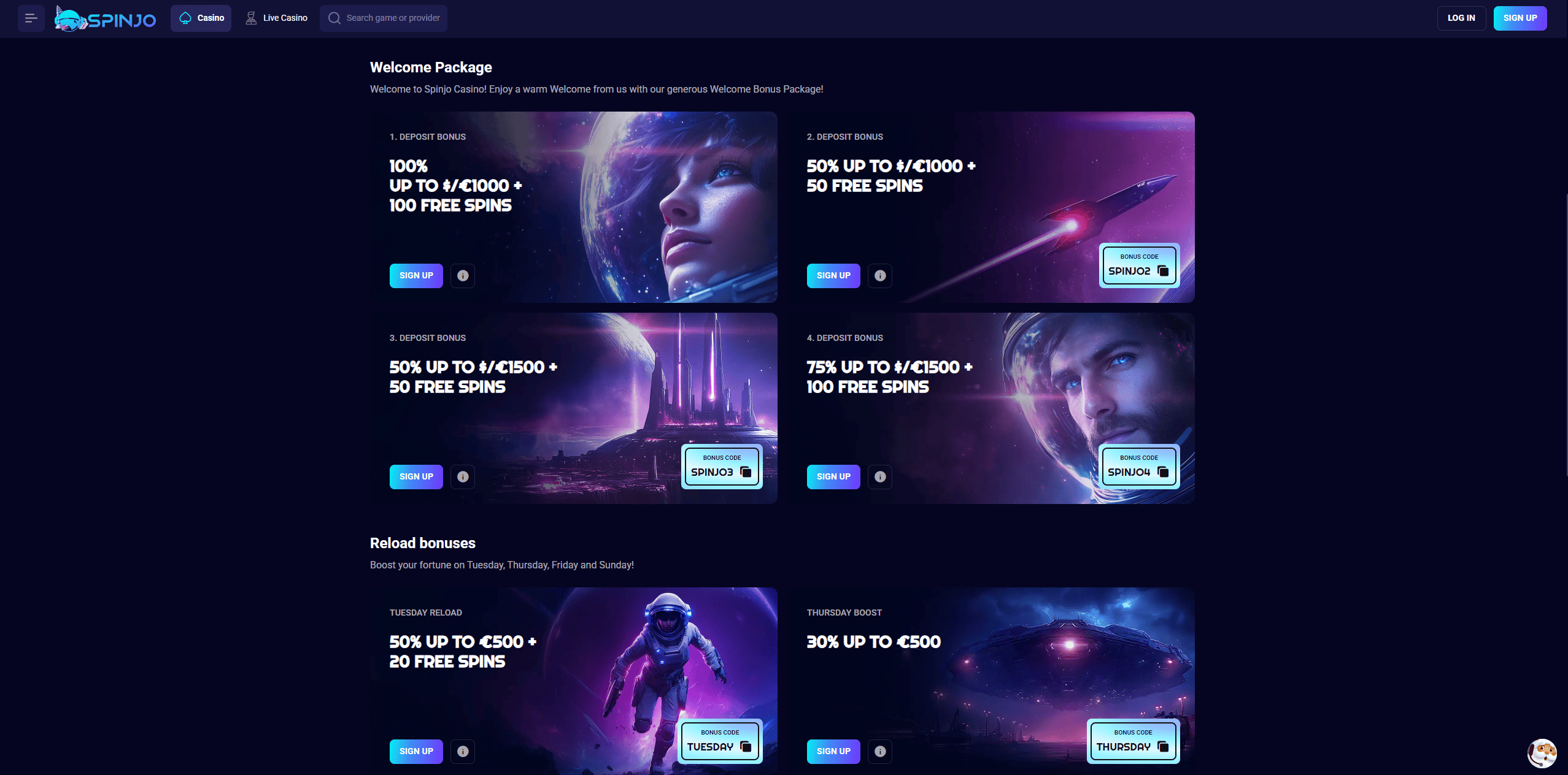 Bonuses That Actually Matter at Spinjo