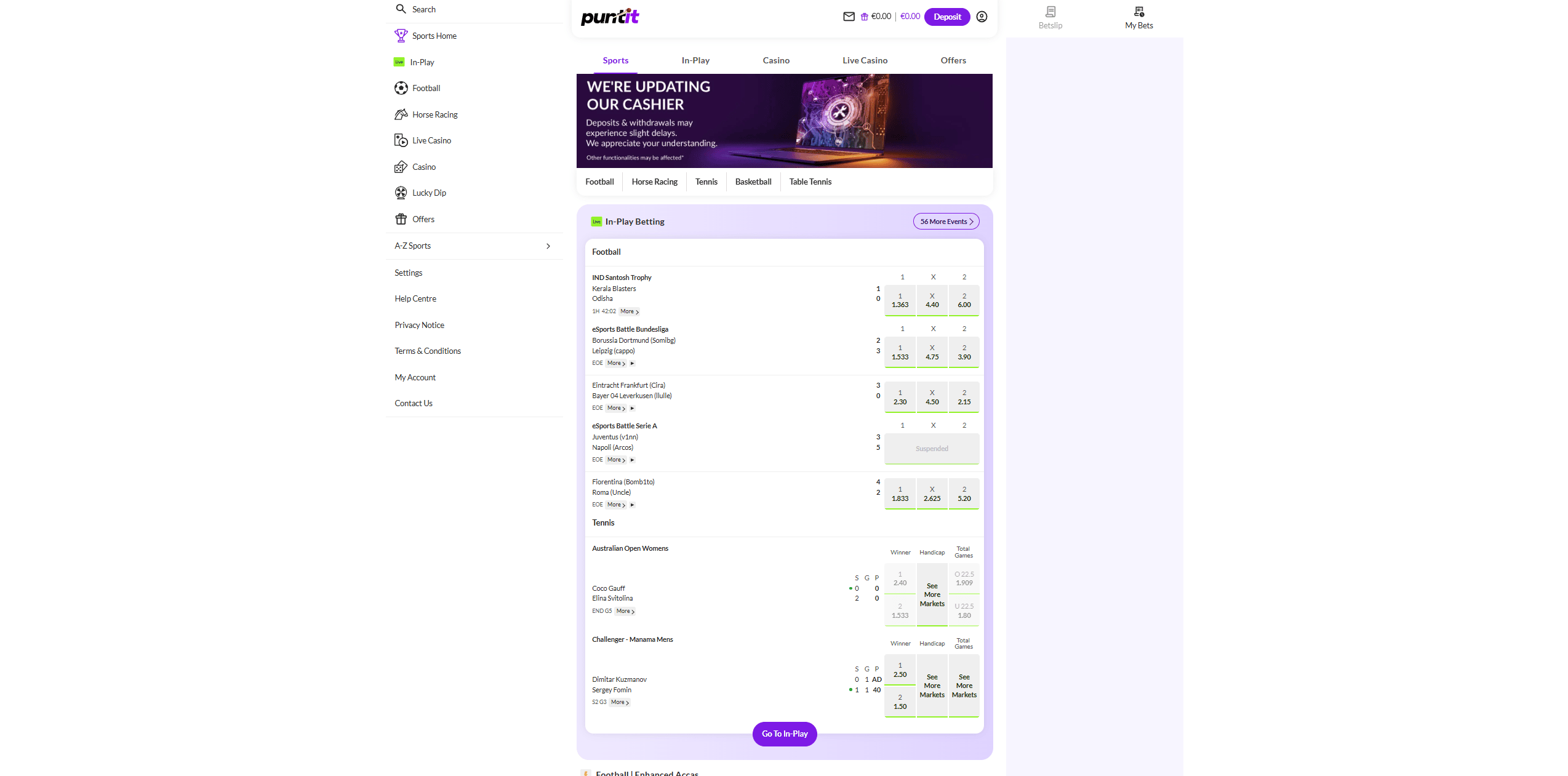 Puntit casino hpomepage