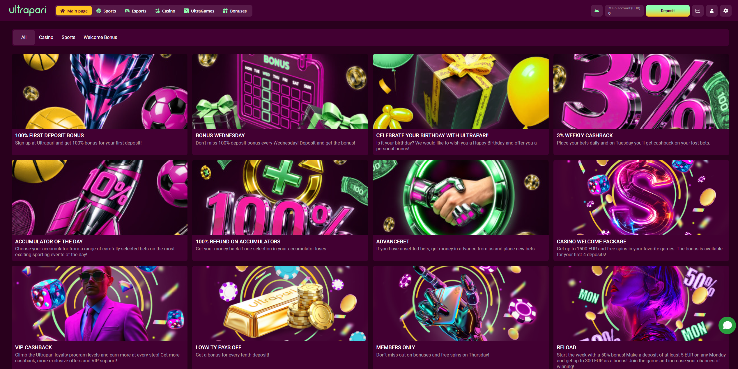 Bonuses and Promotions at Ultrapari