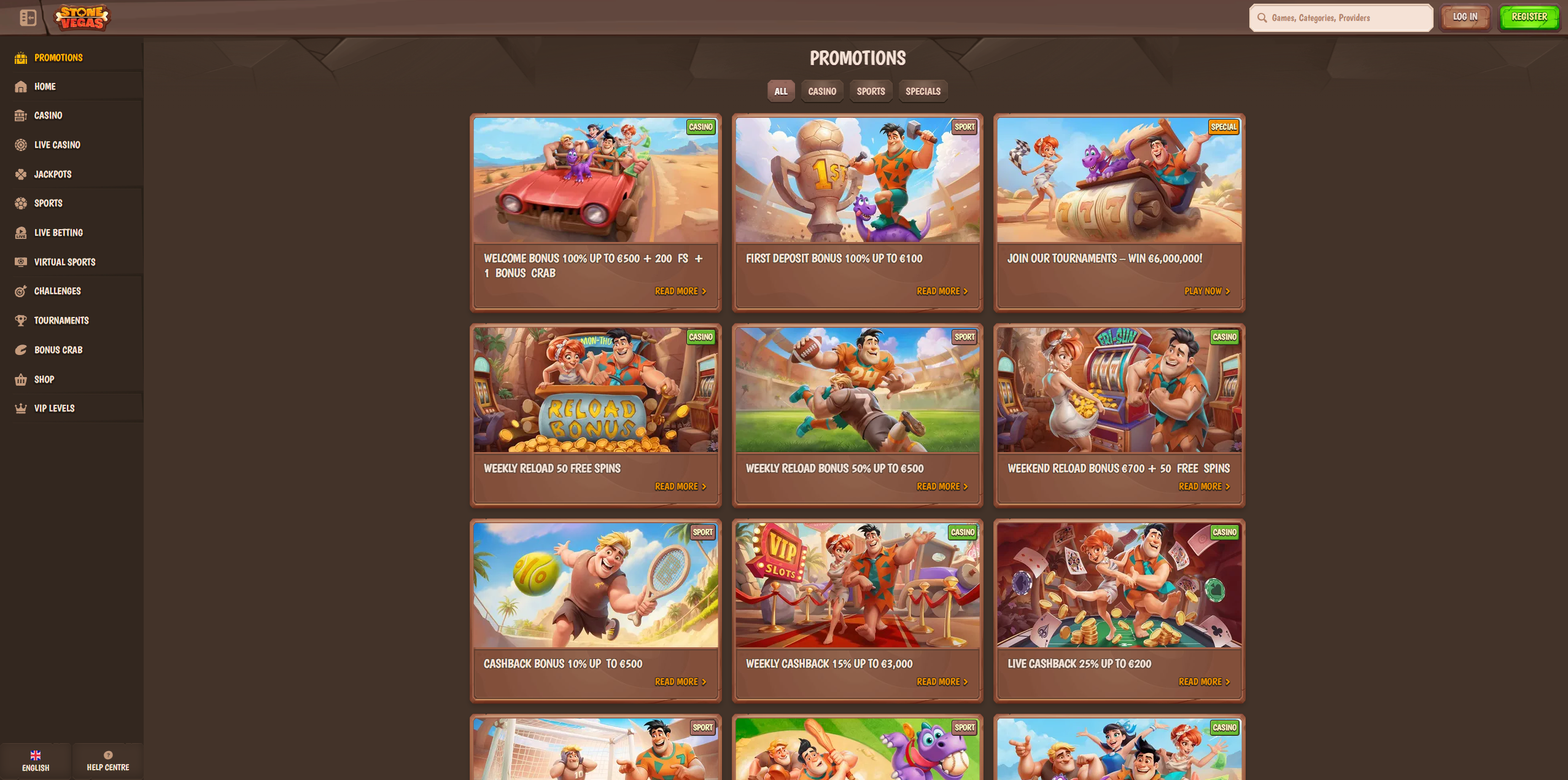 Bonuses and Promotions at StoneVegas