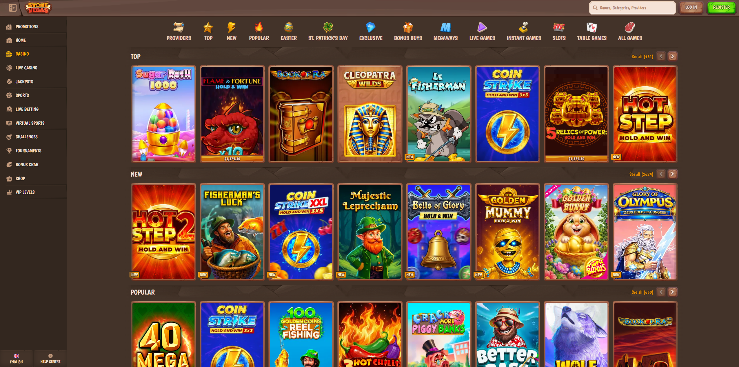 Game Selection at StoneVegas Casino