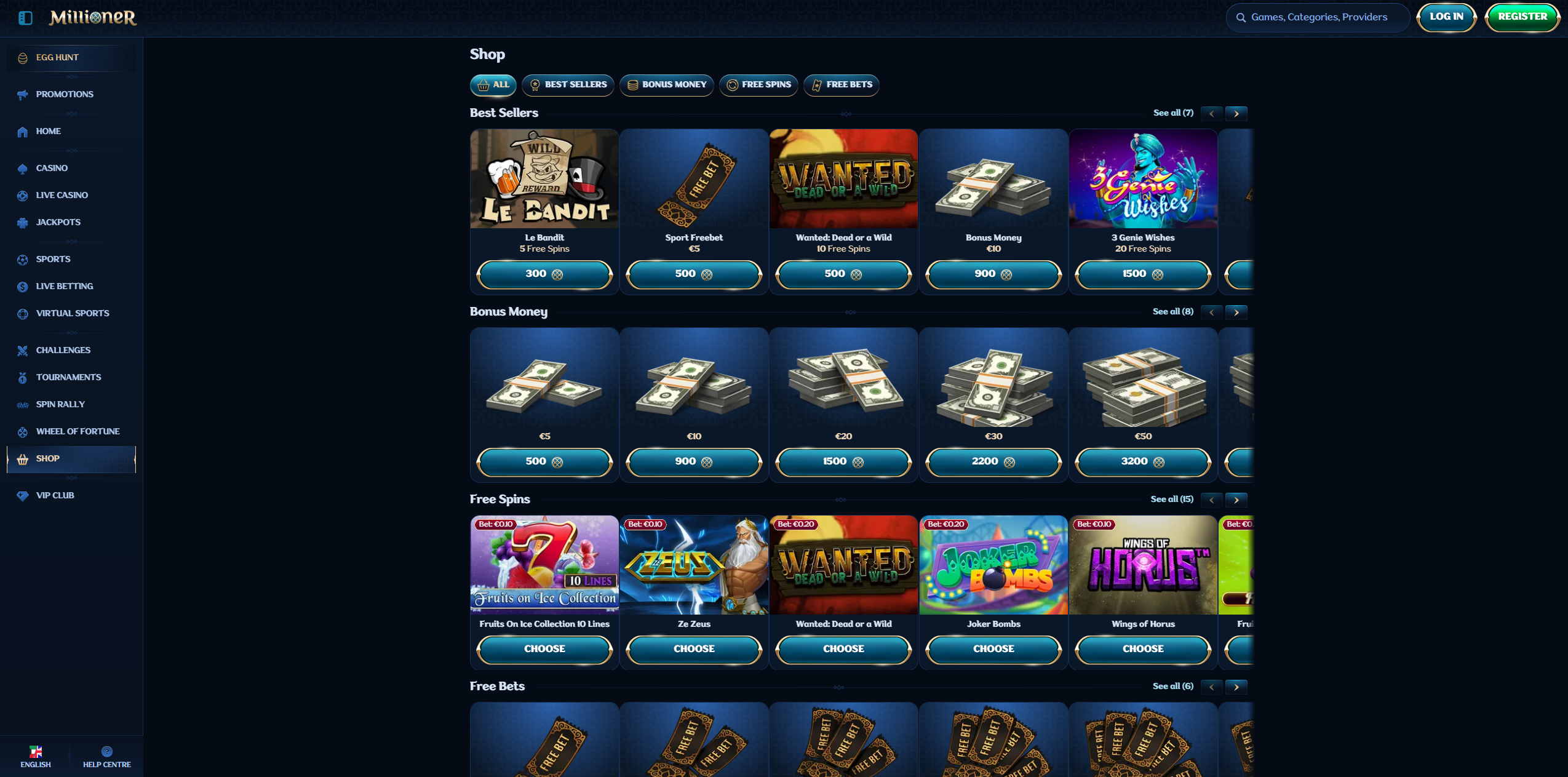 Millioner Coins Store